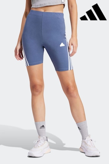 adidas Blue Sportswear Ray Future Icons 3 Stripes Bike Shorts (950760) | £28