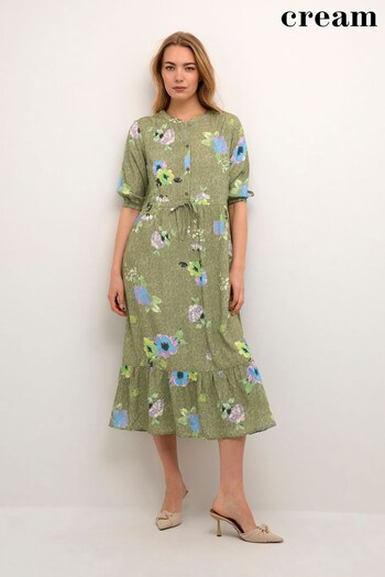 Cream Green Rosina Belted Maxi Dress (951483) | £80
