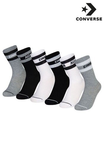 Converse Grey Socks 6 Pack (951603) | £18