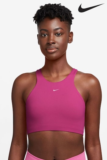 Nike Fuchsia Pink Yoga DriFIT Alate Medium Support Lightly Lined Sports Bra (951608) | £40