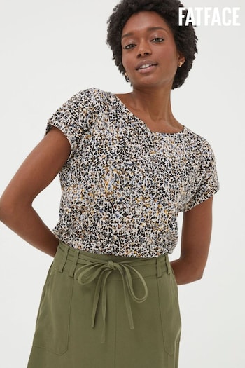 FatFace Natural Ivy Dappled Spot Linen T-Shirt (951898) | £39.50