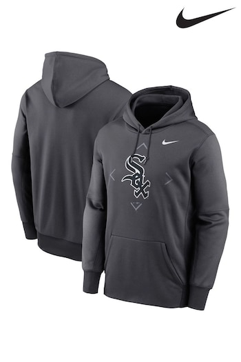 Nike Grey Therma Icon Chicago White Sox Performance Fleece Pullover Hoodie (952052) | £65