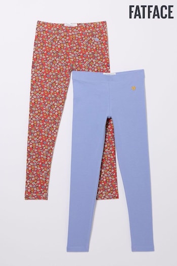 FatFace Red Ditsy Floral Brooklyn Leggings 2 Pack (952554) | £16