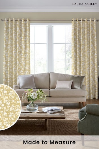 Laura Ashley Gold Rye Wood Violet Made to Measure Curtains (952627) | £100