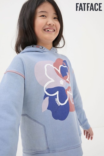 FatFace Blue Abstract Floral Popover Hoodie (952665) | £22
