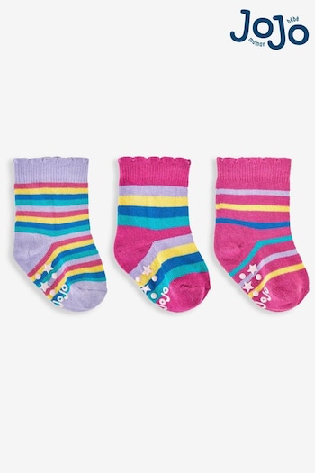 JoJo Maman Bébé Multi 3-Pack Rainbow Socks (952828) | £9.50