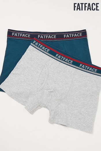 FatFace Green Plain Boxers 2 Pack (952834) | £22
