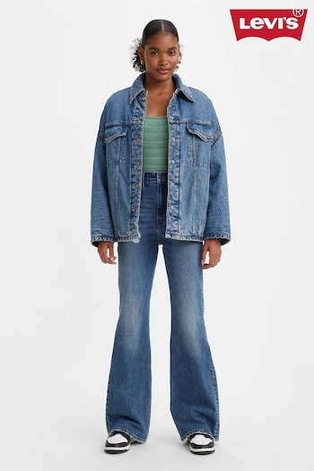 Levi's® Blue Levi's® 70s Blue High Rise Flare Gingham Jeans (952863) | £120