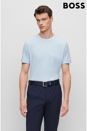 BOSS Light Blue Tonal Rubber Logo Regular Fit T-Shirt (952960) | £59