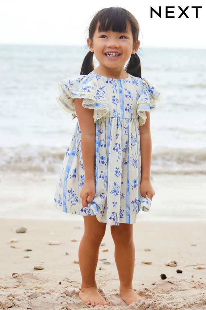 Girls navy floral dress sale