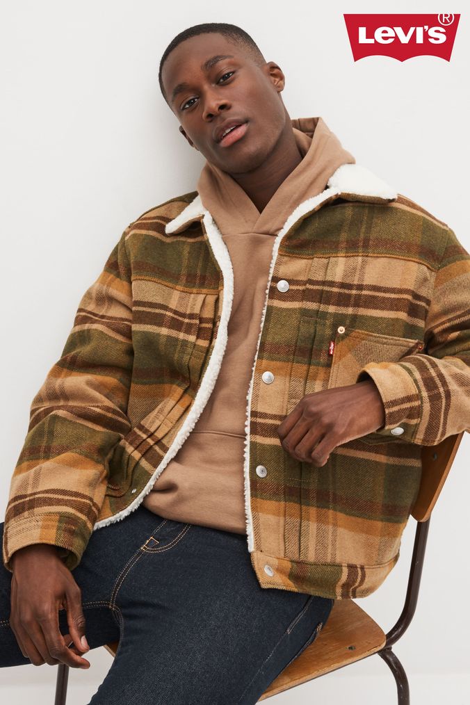 Mens brown levis jacket new arrivals