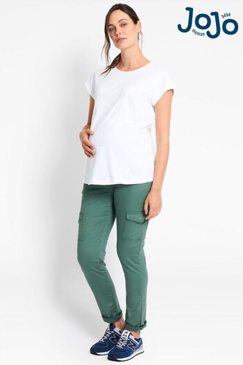 JoJo Maman Bébé Khaki Skinny Cargo Maternity Trousers (953307) | £32
