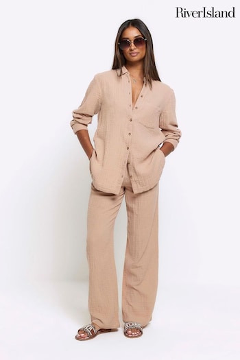 River Island Beige Double Faced Trousers (953430) | £35