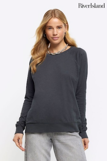 River Island Grey Long Sleeve T-Shirt (953835) | £18