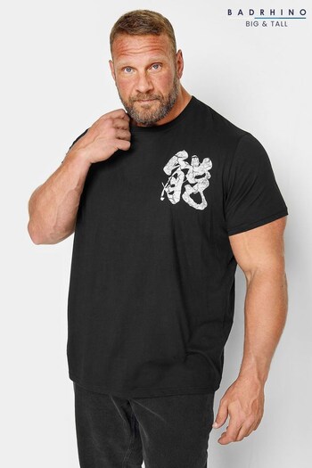 BadRhino Big & Tall Black Samurai Front And Back T-Shirt (954124) | £21