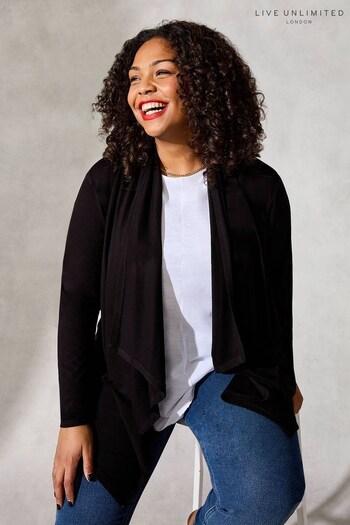 Live Unlimited Curve Waterfall Shorter Jersey Black Cardigan (954431) | £49