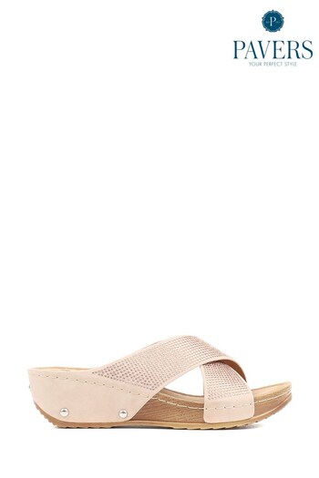 Pavers Pink Heeled Mule Sandals (954468) | £30