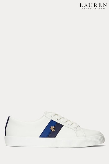 Lauren Ralph Lauren Janson II Leather White Sneakers (955079) | £109