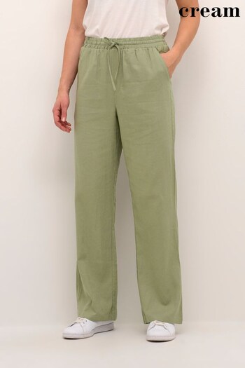 Cream Green Venta Elastic Waist Trousers (955123) | £65