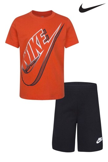 Nike Red/Black Little Kids TShirt and Shorts Set (955164) | £32