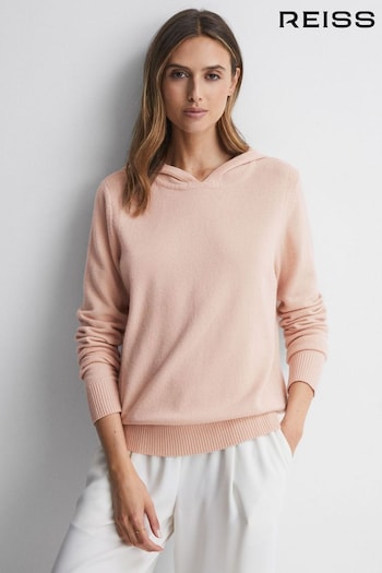 Reiss Neutral Agnes Cashmere Wool Hoodie (955360) | £118
