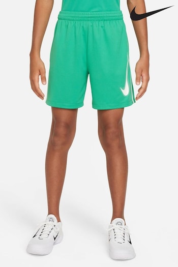 Nike Bright Green Dri-FIT Multi+ Graphic Training Shorts (955411) | £20