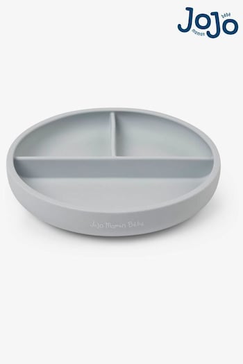 JoJo Maman Bébé Grey Silicone Suction Divided Plate (955474) | £12