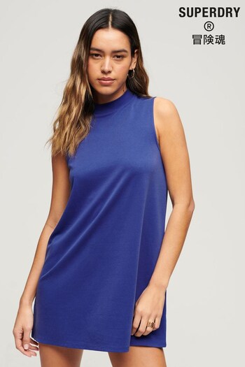 Superdry Blue Sleeveless A-Line Mini Dress (955703) | £40