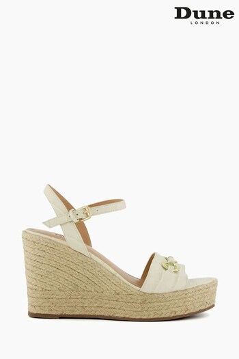 Dune London Cream Kai Snaffle Wedges (955755) | £50