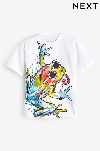 White Rainbow Dino Sketchy Short Sleeve T-Shirt (3-14yrs) (955756) | £7 - £12