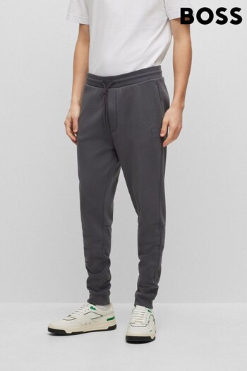 BOSS Dark Grey Patch Logo French Terry Tracksuit Jogger Bottoms (955818) | £99