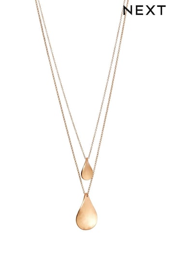 Gold Tone Petal Two Layer Necklace (955933) | £10
