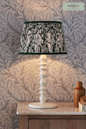 Morris & Co Grey Chrysanthemum Pleated Table Lamp (9559P4) | £125