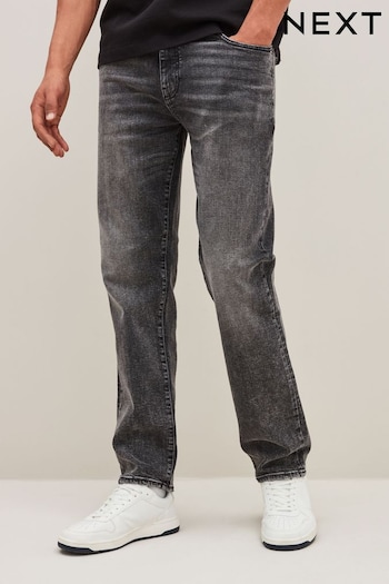 Grey Straight Vintage Stretch Regular Fit Jeans (956137) | £30