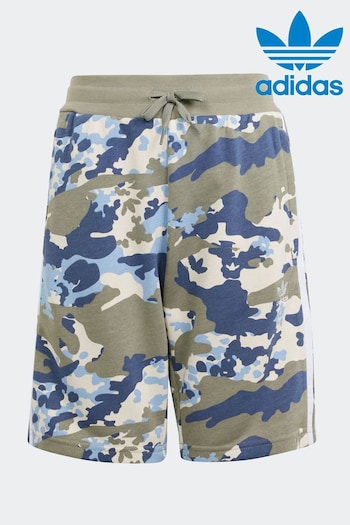 adidas laws Originals Grey/Blue Camo Shorts (956154) | £23
