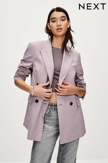 Lilac Purple Oversized Double Breasted Blazer (956306) | £64
