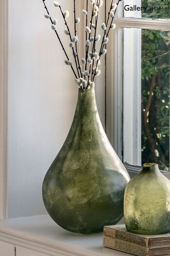 Gallery Home Green Antique Habra Vase 37.5cm (956885) | £42
