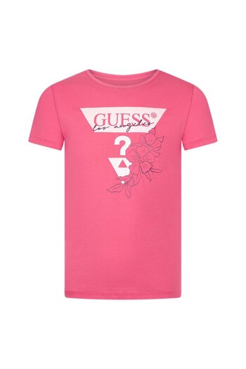 Girls Pink Cotton T-Shirt (957005) | £9.50