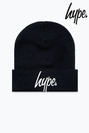 Hype Black Script Hat (957027) | £18