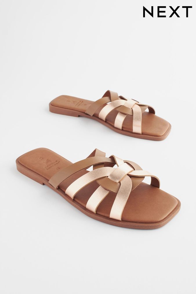 Leather best sale sliders uk