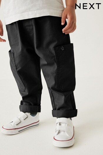 Black Side Pocket Pull-On Quandary Trousers (3mths-7yrs) (957149) | £8.50 - £10.50