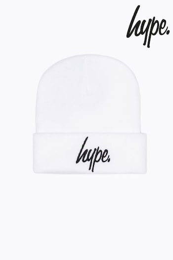 Hype White Script Hat (957165) | £18