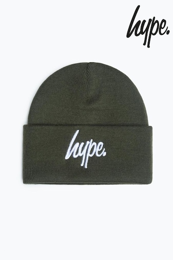 Hype Green Script Beanie (957252) | £18