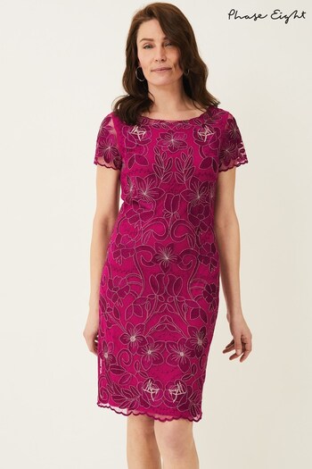 Phase Eight Pink Nessa Embroidered Dress (957765) | £140