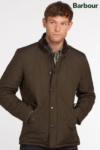 Barbour® Olive Green Powell Quilted Jacket (957801) | £179