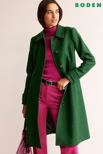 Boden Green Durham Wool Collared Coat (958088) | £240