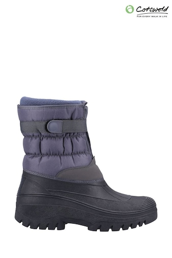 Cotswolds Grey Chase Touch Fastening and Zip up Winter Boots (958446) | £48