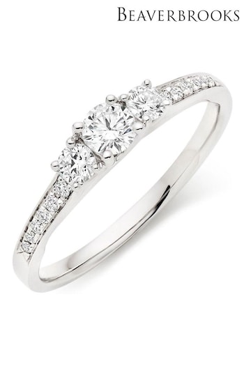 Beaverbrooks 18ct White Gold Three Stone Diamond Ring (958449) | £2,650