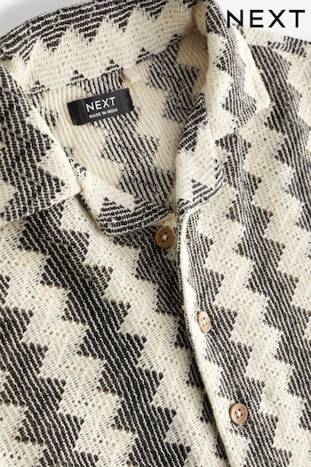 Black/White Short Sleeves Textured Shirt (3mths-7yrs) (958775) | £12 - £14