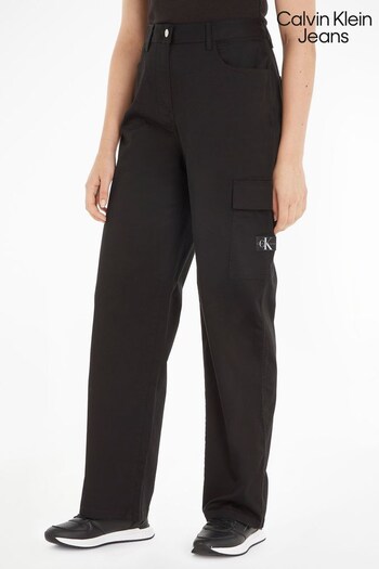 Calvin Klein Jeans High Rise Straight Twill Trousers (958879) | £90